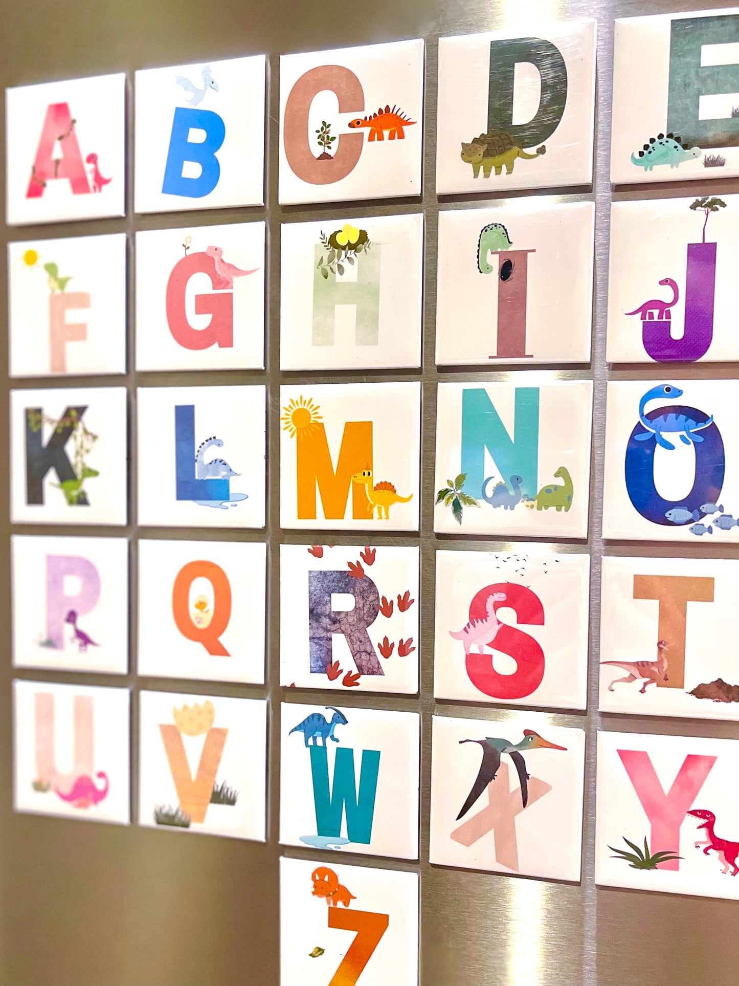 Dinosaur Alphabet Magnet Set