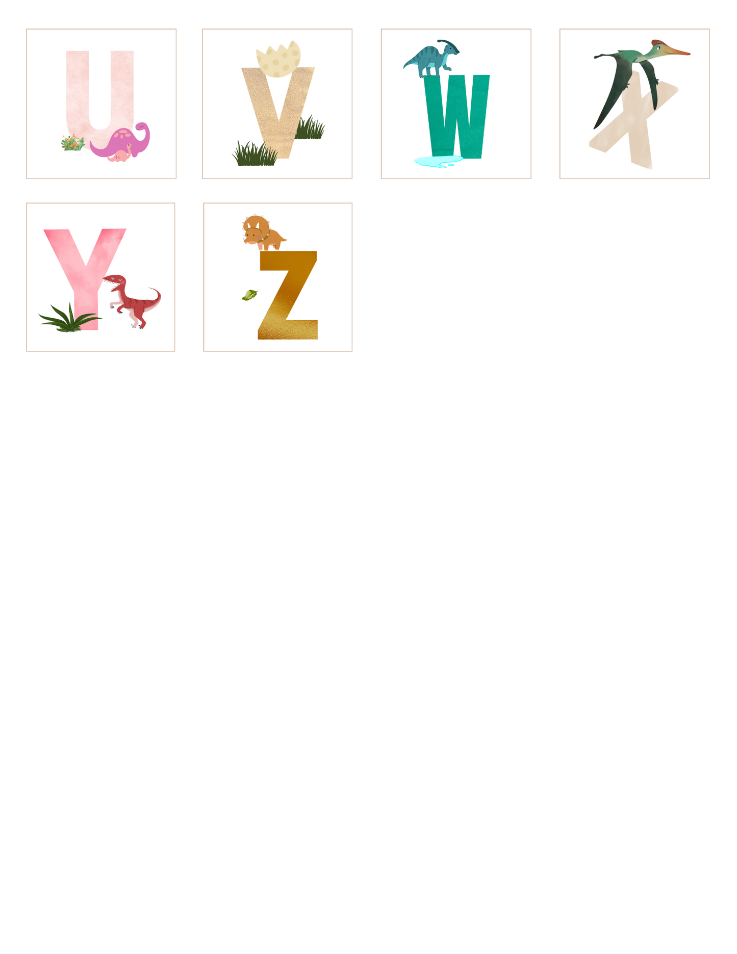 Dinosaur Alphabet Magnet Set