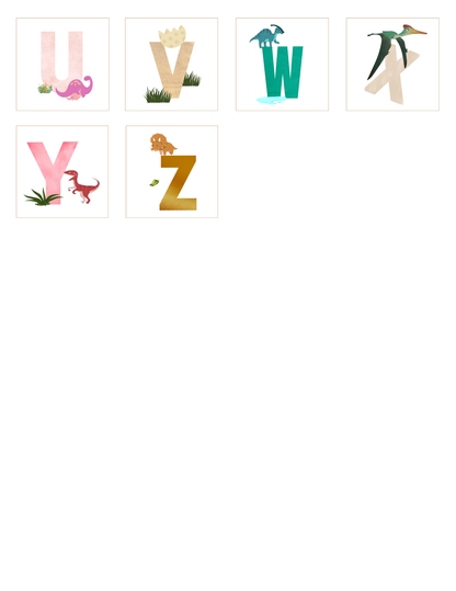 Dinosaur Alphabet Magnet Set